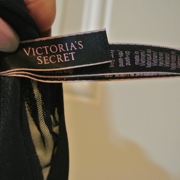 VICTORIAS SECRET NAVY BLUE 38DD T-STRAP VERY SEXY PUSH UP BRA - Picture 3 of 4